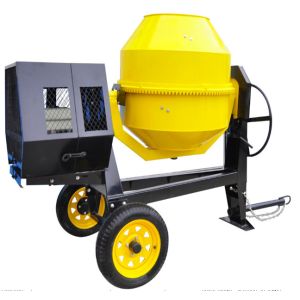 China Medium Sized Electric Concrete Mixer Machine 6.5HP Yellow Semi Dry on sale
