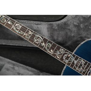 Buy cheap Custom Gibson Style Solid Adirondack Spruce Top Solid Tiger Maple Back Side J-45 Acoustic Guitar in Blue from wholesalers