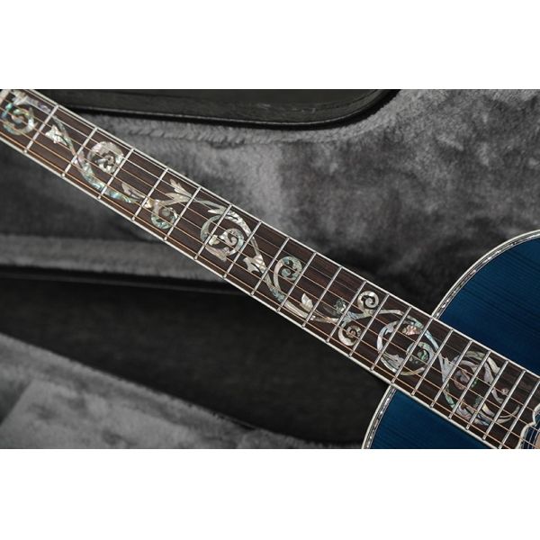 Custom Gibson Style Solid Adirondack Spruce Top Solid Tiger Maple Back Side J-45 Acoustic Guitar in Blue