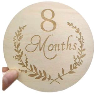 Buy cheap 13-Piece Newborn Baby Monthly Milestone One-Sided Laser Cut Folk Art Words Poplar Stand for Photographs from wholesalers