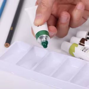 Buy cheap Non Toxic 12 Colors Artist Acrylic Paint 12ml Per Tube For Canvas Painting from wholesalers