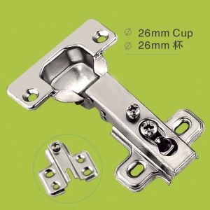 Buy cheap one way furniture hardware hinge 26mm cup hinges with Nickel finish from wholesalers