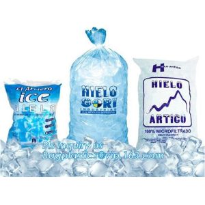 COMPOSTABLE customized ice bag with drawstring, Food Industrial Use Plastic