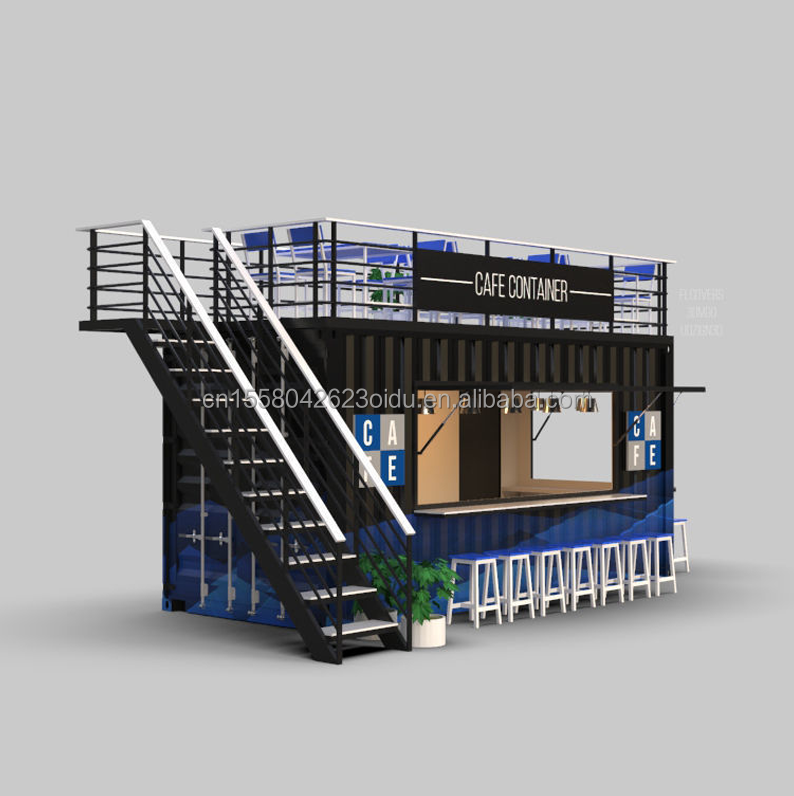 Customized Color 20FT or 40FT Luxury Shipping Container Bar Prefabricated Foldable Cafe Container Coffee Shop