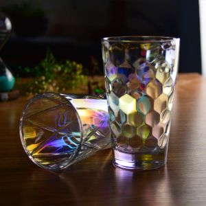 Buy cheap Iridescent Honeycomb Tumbler Drinking Glasses For Bar from wholesalers