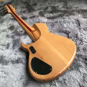 Buy cheap Custom Neck Throu Body Flamed Maple Top Ash Wood 6 Strings Guitar Bass with 940mm Scale Lengthen from wholesalers