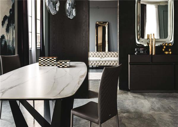 Buy cheap Modern Style Custom Made Furniture Marble Dining Table Rectangle Shaped from wholesalers