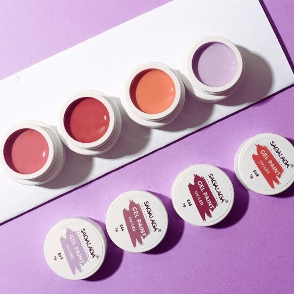 Jar Art Retail Box 1 Uv Paint Set Metal Painted Soft Nails on Stroke Solid