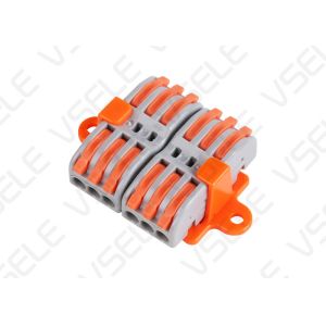 6 Positions Barrier PA66 Strip Terminal Block Wire Connector