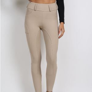 Buy cheap Anti Pilling Equestrian Leggings Khiki Riding Breeches With Phone Pocket from wholesalers
