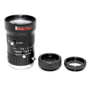 Buy cheap 8Mega Pixel HD 75mm CCTV C Mount Lens Manual Iris Manual Focus F1.8 Aperture 1" Image Format Industrial Security Camera from wholesalers