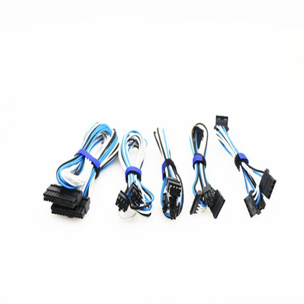 Buy cheap Modular Cable for Power Supply with Extra-Sleeved 24 Pin 8Pin 6Pin Length 620mm Blue/White from wholesalers