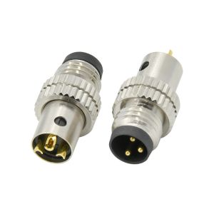 Nickel Plated M8 6Pin Connector Copper Material IP67 Waterproof