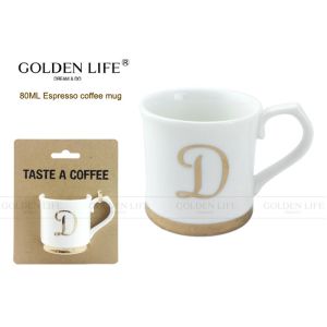 Buy cheap New Bone China Espresso cups with real gold decals from wholesalers
