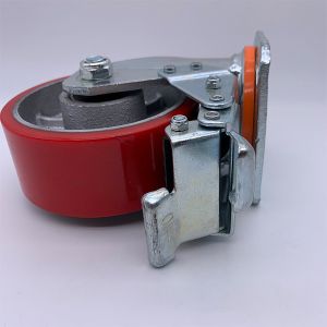 Buy cheap 200 mm Lockable Swivel PU Heavy Caster Wheels product