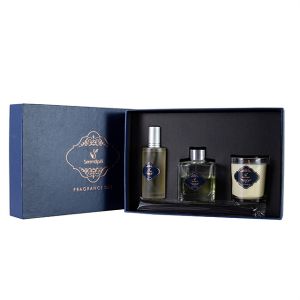 Round Shape Luxury Scented Candle Diffuser Gift Set / Reed Diffuser And Candle