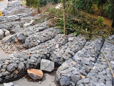 Buy cheap Galvanized Gabion Wire Mesh Corrosion Resistance Cylindrical Gabion Basket Stone Bag from wholesalers