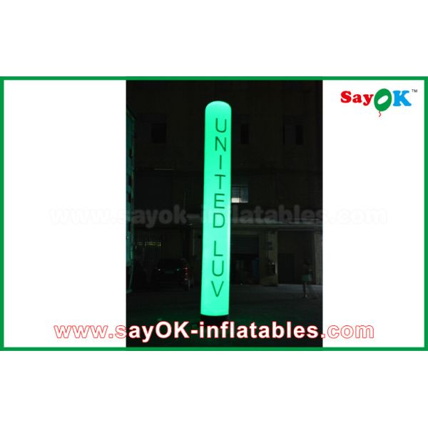Outdoor Inflatable Lighting Decoration Led Long Tube Air Pillar Balloon For Wedding