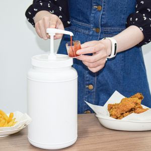 Buy cheap 5ml 8ml 10ml Syrup Pump Dispenser With Std Head 3000ml  PE Bottle Condiment Kit from wholesalers