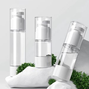 PP Cylindrical Airless Cosmetic Pump Bottles Customized Airless Travel Bottles