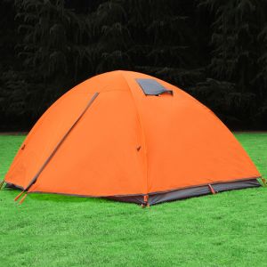 China Aluminum Alloy Pole Camping Tent Double Layer Double Door Family Canopy Tent(HT6021) on sale