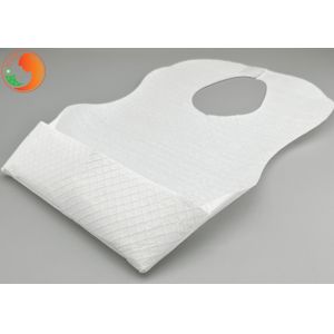 Buy cheap White Disposable Baby Bibs With Pouch Biodegradable100% Pure Cotton Messy Free OEM ODM from wholesalers