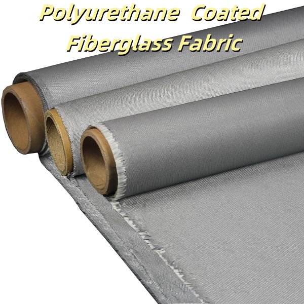 Quality Fire Resistant PU Coated Fiberglass Fabric 460gsqm Thermal Insulation for sale