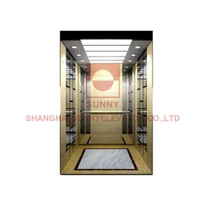Buy cheap 500kg Titanium Mirror Etching Stainless Steel Passener Villa Elevator With Good Quality from wholesalers