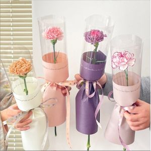 Buy cheap Goddess single small bouquet packaging transparent opp waterproof film wrapped flower paper diy material flower shop from wholesalers