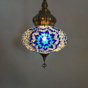 Buy cheap Turkish Lamp Colorful Glass Pendent Light E14 Warm White Bedroom Bar Corridor Balcony Light(WH-DC-17) from wholesalers