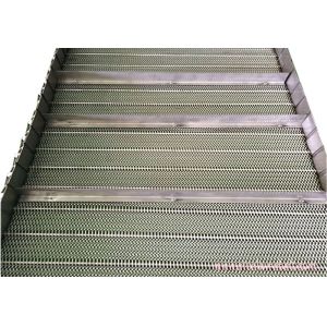 Buy cheap Baffle Mesh Stainless Steel Conveyor Chain Belt High Allowable Belt Tension from wholesalers