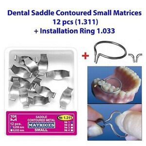 Buy cheap 18pcs Dental Saddle Contoured Matrices Matrix Bands With Spring Clip MFDS Safety Standard Metal Material TOR VM TOP BM from wholesalers