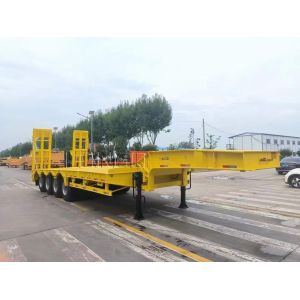 Buy cheap 1310mm Wheel Base Lowbed Semi Trailer for Heavy Cargo Transportation from wholesalers