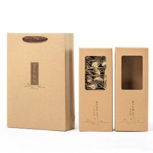 Craft paper die cut custom soap bar packaging box with window