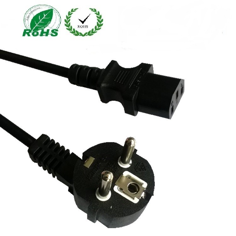 Quality European Schuko plug to C13 power cord, VDE approved cordset with CEE7/7 plug for sale Buy cheap European Schuko plug to C13 power cord, VDE approved cordset with CEE7/7 plug product