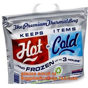 China customized insulated aluminum foil light food thermal bag,Portable aluminum foil thermal lined food delivery cooler bag on sale