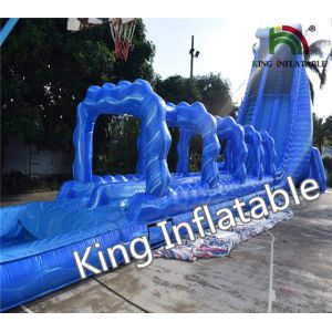 Buy cheap Tarpaulin Height 10m Inflatable Water Slide With Pool For Kids Adults from wholesalers