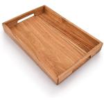 China Wholesale Tray with Handles Wooden Serving Tray Snack Tray Great for Breakfast Coffee Tables for sale