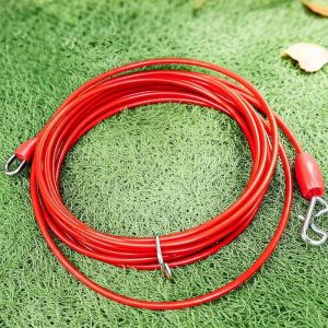 Buy cheap 12ft Retractable Dog Tie Out Cable with 4.41 KN Breaking Strength and Customizable Length from wholesalers