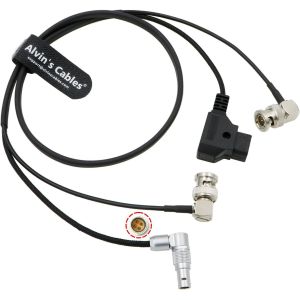 China Combination Power Cable For Zacuto Kameleon Pro EVF Rotatable 4 Pin To D - Tap Power Cable With BNC To BNC SDI Coaxial on sale
