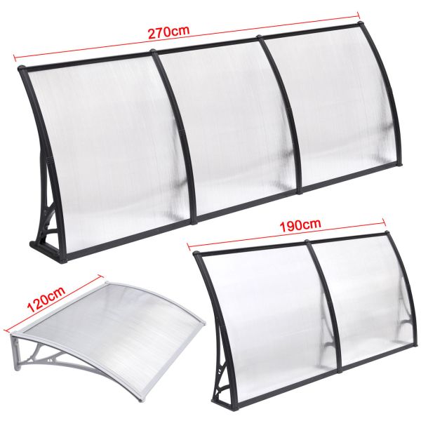 Quality Durable Solid Polycarbonate Awning , PC Door Canopy Patio Cover Long Life Span for sale