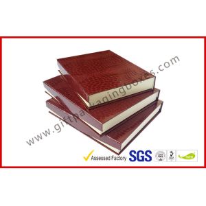 Buy cheap Leather Magnetic Box Customized Crocodile Leather Paper  Satin Covered Foam from wholesalers