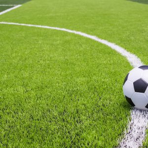 Buy cheap 50mm Artificial Turf Grass Football Pitch 11000 Dtex Abrasion Test from wholesalers