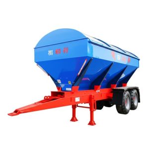 Buy cheap 20 Cubes Grain and Fertilizer Transport Trailer with 24T Loading Capacity and 180hp Supporting Power from wholesalers