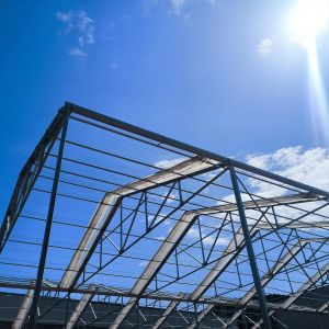 Buy cheap Commercial Large Tunnel Automated Retractable Roof Plastic Film Vegetable Greenhouse from wholesalers