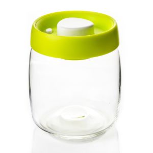 Buy cheap Wholesale Vacuum Jar Food Storage Canister Transparent Borosilicate Glass With Color Lid from wholesalers