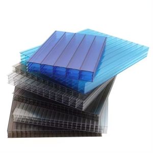 China 8Mm 10Mm Hollow Plastic Panels Building Material Clear Roofing Circular Edge Polycarbonate Hollow Sheet for Greenhouse Roof on sale