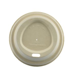 Buy cheap 100% Biodegradable Sugarcane Pulp Molded Sip Lid , Triangle Design 80mm from wholesalers