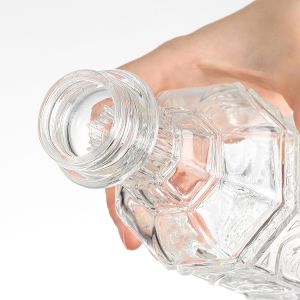 Buy cheap Special Shape Strange Engraved Glass Bottle for Alcohol Whiskey Rum Gin Vodka Bourbon from wholesalers