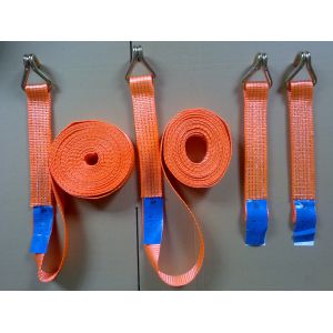 Buy cheap Ratchet straps LC2500 DN EN12195-2  50MM Polyester Blue with ratchet and two double J hook from wholesalers